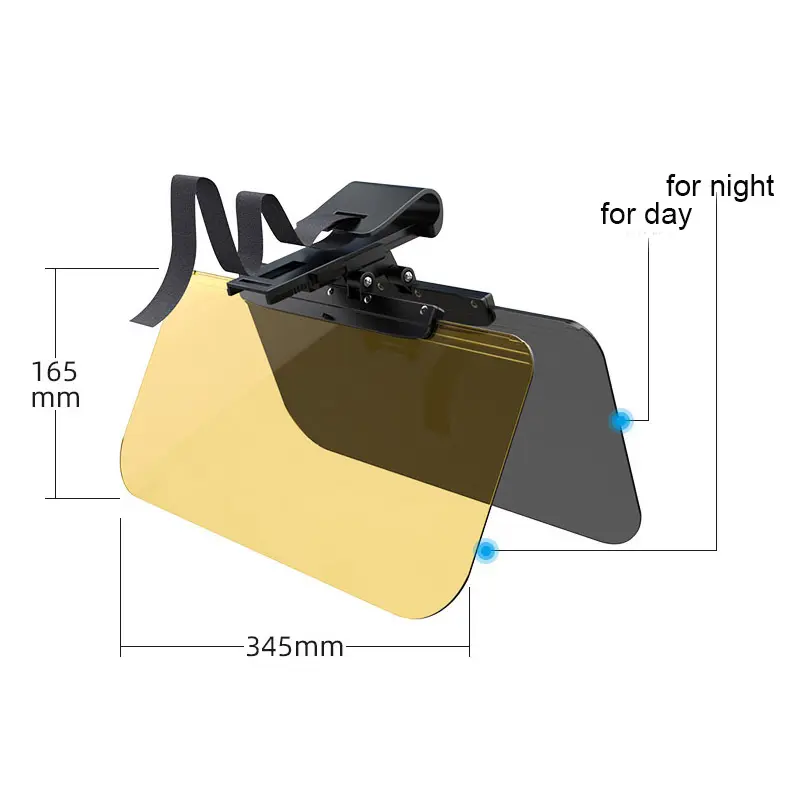 Multifunctional 2 In One Adjustable Anti Glaring Dazzling Car Sun Visor Day And Night For Driving