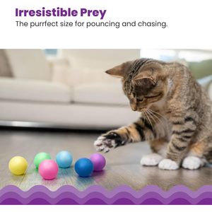 Boules de remplacement Catstages multicolores de 1,6 pouces pour jouet pour chat Track Tower Boredom Buster - Product Image 4