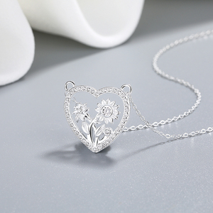 Splendida Collana in <span class=keywords><strong>Argento</strong></span> con Zirconi AAA a Forma di Cuore, Gioielli di Moda per Donne, Collana <span class=keywords><strong>Rosario</strong></span> in <span class=keywords><strong>Argento</strong></span> Sterling <span class=keywords><strong>925</strong></span> - Product Image 2
