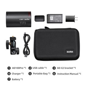 Inlighttech-luz Flash de bolsillo con batería de litio de 2,4 V/8000 mAh, <span class=keywords><strong>Godox</strong></span> <span class=keywords><strong>AD100Pro</strong></span> 100Ws TTL 7,2G HSS 1/2600 s, 360 - Product Image 2