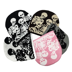 MOTE-MH223 Halloween Beanie Hüte Bizarre erschreckende menschliche Skelett Strick mützen Lustige Jacquard Cold Hats Custom Stickerei - Product Image 1