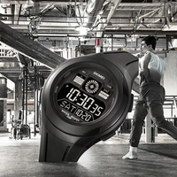 Jam Tangan Digital Sport Mewah Skmei 2104 Tahan Air 5BAR Tali TPU Casing Aloi Kronograf Layar LED Pria