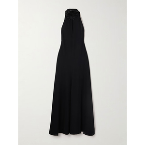 Vestido informal de <span class=keywords><strong>moda</strong></span> con diseño de cordones sin espalda Satén sin mangas y abertura central-para mujeres con estilo - Product Image 3