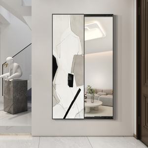 Transforma tu espacio con el arte del espejo deslizable: Mural de pared de porcelana cristalina con diseño de elefante de dibujos animados, espejo deslizable sencillo - Product Image 6