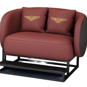 Conjunto de Sofás para Salón de Billar, de Cuero, de Una y Dos Plazas, Duraderos, para Uso Comercial - Product Image 5