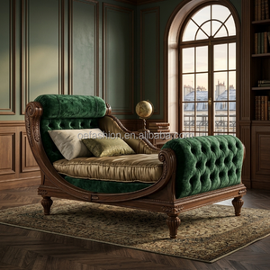 Cama con Dosel de Madera Maciza de Estilo Real Francés, Tamaño King, con Detalles Tallados a Mano, Diseño Tradicional, Duradera y Ecológica - Product Image 3