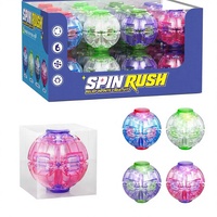 Balle anti-stress rotative et lisse pour soulager la pression – Jouet sensoriel élastique gyroscopique pour jeunes (plastique)