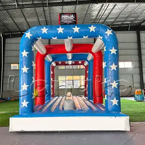 Inflatable lễ hội trò chơi jousting Arena đồ chơi lớn hupfburg PVC Inflatable phá hoại bóng
