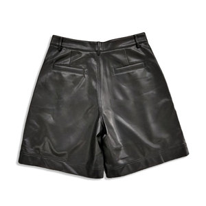 <span class=keywords><strong>Pantaloncini</strong></span> in Pelle Sintetica PU Personalizzati, <span class=keywords><strong>Neri</strong></span>, Larghi, Casual, Stile Chino per Uomo - Product Image 2