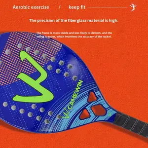 ไม้แร็กเกตชายหาดคาร์บอนไฟเบอร์ สำหรับมือสมัครเล่นระดับเริ่มต้น - ไม้เทนนิสชายหาดและแพเดิล คุณภาพดี ราคาสุดคุ้ม - Product Image 4