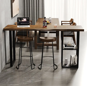 شرفة من الخشب الصلب مع أقدام عالية تصميم حديث للمنزل والمطبخ للاستخدام التجاري والمطاعم - Product Image 5