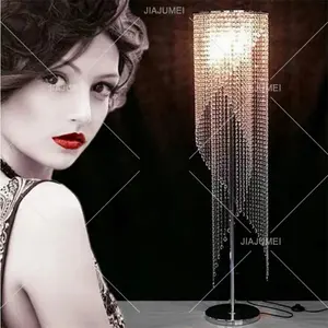 Factory Wholesale Custom Wrought Iron Two-Color Crystal Floor Lamp Nordic Floor Lamp