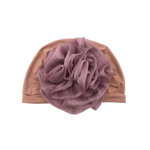 Turban Vintage grande fleur couvre-chef femme turban complet chapeau <span class=keywords><strong>chimio</strong></span> casquette - Product Image 4