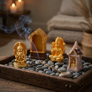 Miniatura de <span class=keywords><strong>Buda</strong></span> Dorado para Altar Budista Tailandés, Figura Decorativa para Jardín Zen, Accesorios para Micropaisajes, Regalo Espiritual de Paz - Product Image 4