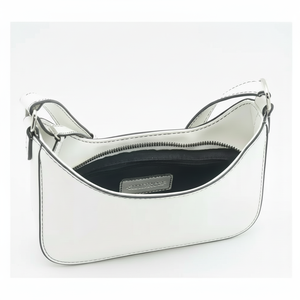 Borsa a Tracolla Vintage Bianca da Donna con Bordi Neri, Manico Singolo o Doppio, Design in Pelle PU per Uso Estivo e Invernale - Product Image 1