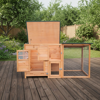 Vente en gros de poulaillers en bois de luxe, petits, modernes, imprimés, pour l'hiver, avec un grand espace de course extérieur