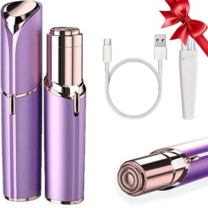 Mini Depiladora Femenina con Diseño de Lápiz Labial, Recortadora de Vello Corporal, Depiladora Eléctrica Segura para el Rostro, Depilación sin Dolor - Product Image 1