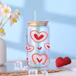 Whispers Love - Envolturas para Vasos de 16 oz con Diseño de Besos, Envolturas para Vasos con Diseño de Confesión de Amor, Pegatinas UV DTF - Product Image 2