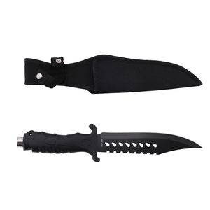 <span class=keywords><strong>Coltello</strong></span> da <span class=keywords><strong>Bushcraft</strong></span> da Caccia e Campeggio per Esterni in Offerta Speciale con Lunga Lama Fissa in Acciaio Inossidabile, Manico in Gomma, Fodero e Rompivetro (OEM) - Product Image 2