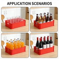 Solide Box 100% Reines HDPE Stapelbare Becherbox Anpassbare Farbe Verwendet für Bierflaschenlagerung