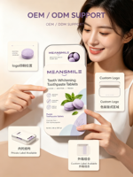 Comprimés blanchissants pour les dents de couleur violette, comprimés professionnels pour la restauration dentaire, soins bucco-dentaires doux, comprimés de dentifrice au goût menthe fraîche