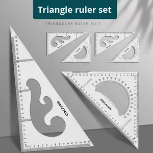 Juego <span class=keywords><strong>de</strong></span> Reglas Triangulares <span class=keywords><strong>de</strong></span> Ingeniería <span class=keywords><strong>de</strong></span> 18/22/27/32/37/42 cm, Regla <span class=keywords><strong>de</strong></span> Dibujo para Estudiantes, Juego Completo Multifuncional <span class=keywords><strong>de</strong></span> 45 cm - Product Image 1