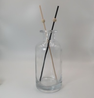 Bouteilles de diffusion en verre plates sérigraphiées avec bouchon en liège et joint en caoutchouc, marque KeruiJia, pour cosmétiques et parfums, faible minimum de commande