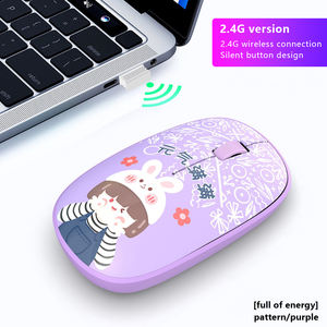 <span class=keywords><strong>Ratón</strong></span> inalámbrico de estilo Anime de 2,4G para niños y niñas, <span class=keywords><strong>ratón</strong></span> silencioso para juegos con interfaz <span class=keywords><strong>USB</strong></span> de oficina con patrón impreso en 3D - Product Image 2