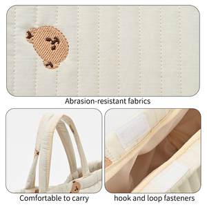 Bolsa de Pañales para Mamá, Mochila de Algodón de Gran Capacidad, Organizador de Maternidad para Viajes, para Niños y Niñas, Uso Diario en Exteriores y Guardería - Product Image 3