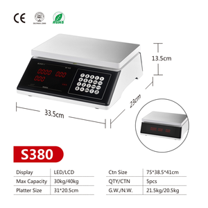 Veidt Weiging 30kg Digital Price Calculation Convenient Scale Waterproof Kitchen Double-sided Display Electronic S380 Dual Scree - Product Image 4