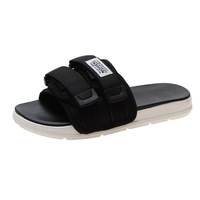 Chaussons de plage pour femmes, à semelle épaisse, antidérapants, pour l'été 2026, avec fermeture, plateforme tendance, semelle en tissu, style gâteau