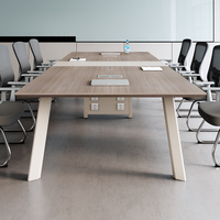 Mobilier de bureau moderne de haute qualité 4m 5m 10 personnes bureau de réunion en bois Table de conférence chaises assorties pour une utilisation en salle de conférence
