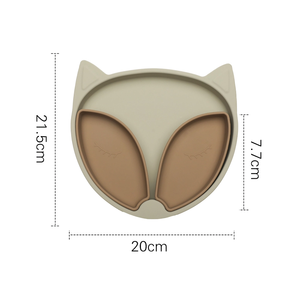 Adorable assiette en silicone avec ventouse pour bébé, séparateurs amovibles pour bébés et tout-petits - Product Image 2