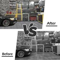 Dalles de sol en PVC modernes antidérapantes à emboîtement pour garage, atelier de lavage de voitures et boutique de detailing automobile - Vente en gros usine