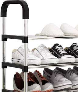 Étagère à chaussures pour la maison, 6 niveaux, noire, pliable, armoire à chaussures pour le salon, la chambre à coucher - Product Image 2