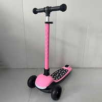 Trottinette à pousser pour filles, enfants de 3 à 10 ans, 3 roues, luxe moderne, pliable, hauteur réglable, lumières, plastique, acier inclus