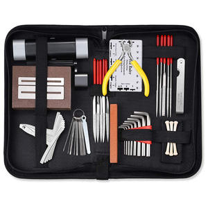 <span class=keywords><strong>Kit</strong></span> de 45 Herramientas para Reparación y <span class=keywords><strong>Mantenimiento</strong></span> de <span class=keywords><strong>Guitarra</strong></span> con Bolsa de Transporte, Regla de Acción de Cuerdas, Lima de Luthier, Clavijas de Puente para <span class=keywords><strong>Guitarra</strong></span>, Ukelele y Bajo - Product Image 1