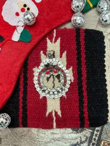 COLLECTION DE NOËL FAITE MAIN EN ARGENT STERLING OPALE ROUGE AVEC PENDENTIF EN BUFFALO BLANC - Product Image 3