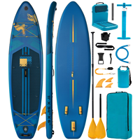 Papan SUP Tiup, Stand Up Paddle Board untuk Danau, Sungai, Olahraga Air, Tahan Lama, EVA PVC Drop Stitch, Logo Dapat Disesuaikan, Termasuk Pompa