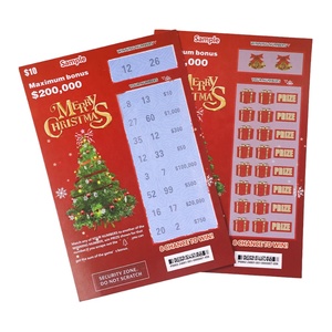 Online Design Scratch off Lottery Christmas Card Digital Printing Free Design Lottery Scratch <b>Tickets</b> - Product Image 1