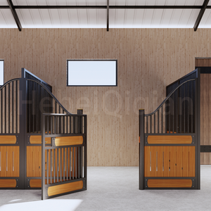 <span class=keywords><strong>EU</strong></span> tiêu chuẩn kim loại cầm tay khung ngựa hộp ổn định quầy hàng chuồng thiết bị tre ngựa ổn định cửa với cửa trượt - Product Image 3