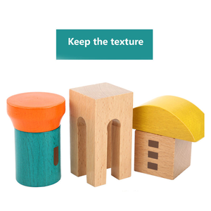 Bloques de Construcción de Madera Apilables para Niños, 63 Piezas, Color Verde Castillo, los Más Populares del 2026, para Niños de 5 a 7 Años - Product Image 3
