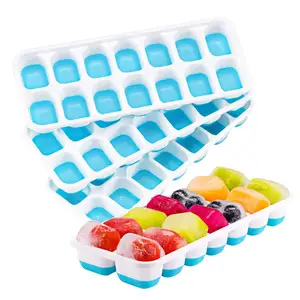 Vassoio per cubetti di ghiaccio in Silicone forme quadrate vassoi per cubetti di ghiaccio in Silicone stampo per Pallet Ice Maker BPA Free Food Grade