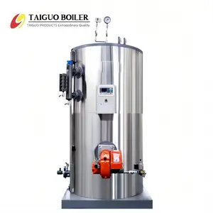Generatore di vapore a gasolio verticale prezzo 100 300 500 Kg uscita 7 Bar industriale ad alta pressione su misura fornito tubo dell'acqua