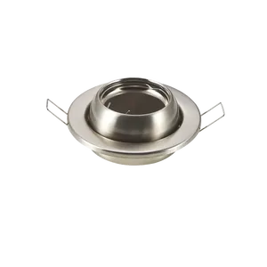 Portalmparas unidireccional niquelado, ideal para iluminacin focalizada, resistente y fcil de instalar en diversos espacios. - Product Image 1