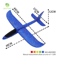 Circfoam Avion planeur en mousse de 48 cm Jouets à lancer à la main Modèle d'avion volant Jouets de sport de plein air pour enfants