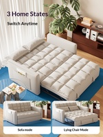 Sofá Cama Plegable Todo en Uno, Doble Uso, Modelo Cinco Mil Seis Ciento Setenta y Siete, Cama Extraíble Individual/Doble para Apartamentos Pequeños