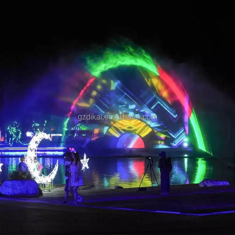 Outdoor Customized 3D Hologram Multimedia Visual Feast Water Screen Movie