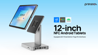 Tableta de pago SoftPOS, pantalla táctil de 12 pulgadas, menú de toque rápido para pagar, terminal de quiosco de pedidos, PC POS Android con lector NFC frontal