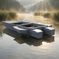 Bateau de pêche pliable pour 3 à 4 personnes, avec boîtes de flottabilité pour toit de voiture, en PE épaissi et renforcé, écologique et recyclable, compartiments spacieux pour le réservoir